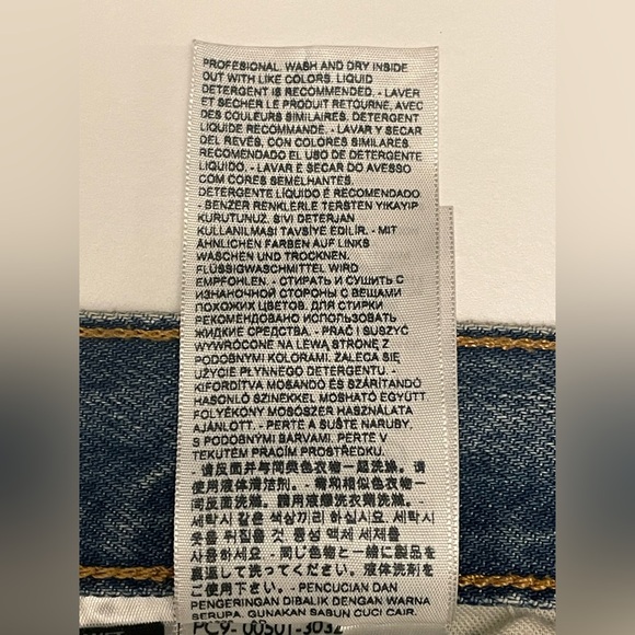 LEVI’S 501 MEN’S ORIGINAL RIPPED JEANS 40WX32L INSEAM 30 INCH MEDIUM WASH - Picture 15 of 16